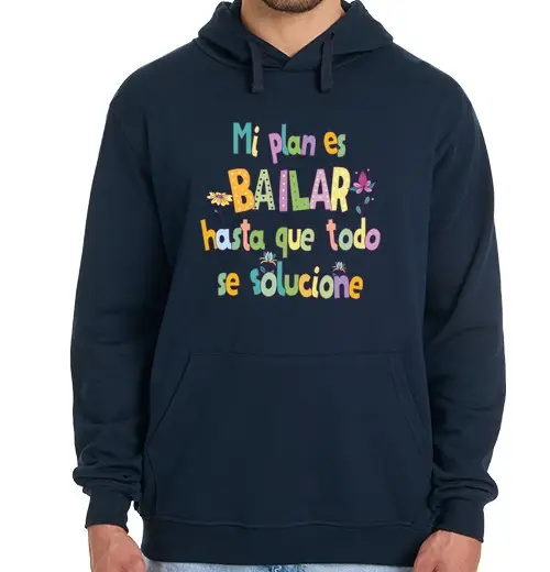 Felpa uomo con cappuccio frase di danza floreale