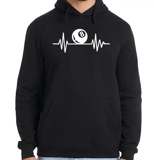 Felpa uomo con cappuccio frequenza del biliardo