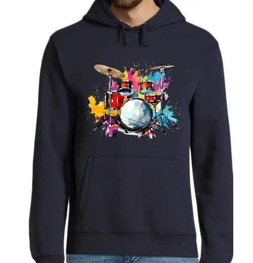 Felpa uomo con cappuccio fusti metal