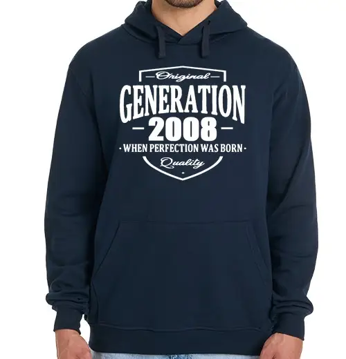 Felpa uomo con cappuccio generazione 2008