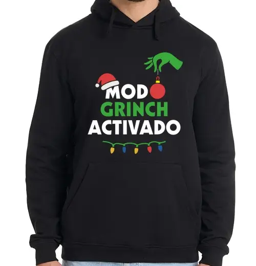 Felpa uomo con cappuccio grinch anti nlei vita d