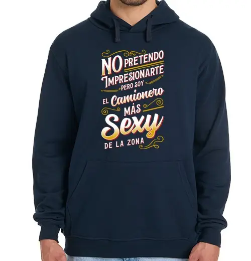 Felpa uomo con cappuccio il camionista professionista più