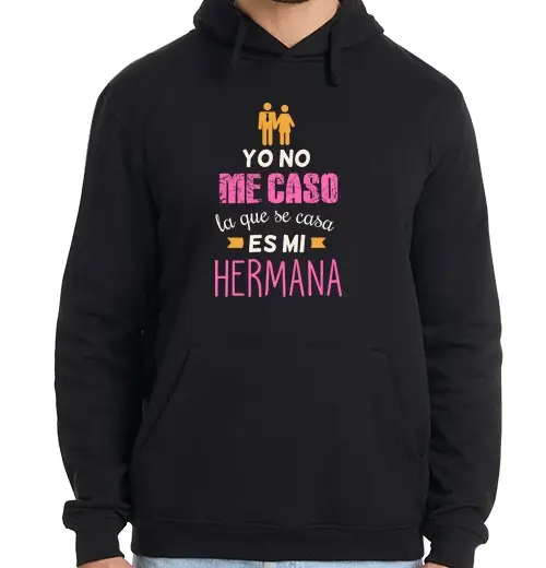 Felpa uomo con cappuccio Io non sposo chello che sposa è mia sor