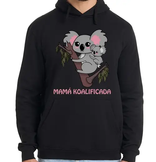 Felpa uomo con cappuccio Koala - mamma koalificada