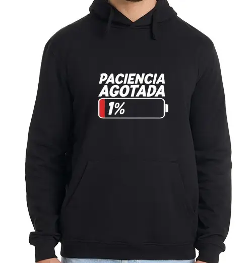 Felpa uomo con cappuccio livello di pazienza pazienza got ada