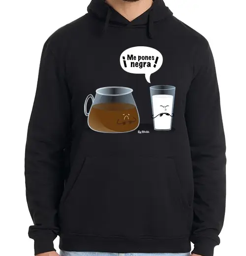 Felpa uomo con cappuccio Me p one nera !