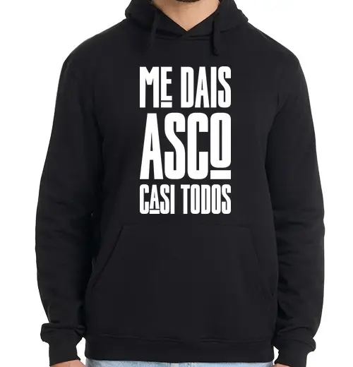 Felpa uomo con cappuccio mi date schifo quasi tutti