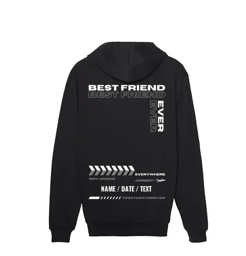 Felpa uomo con cappuccio migliore amico 1 - alta definizione