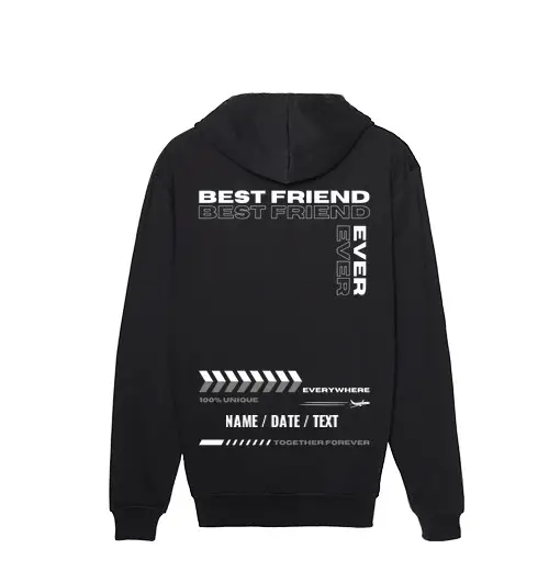 Felpa uomo con cappuccio migliore amico 1 - alta definizione