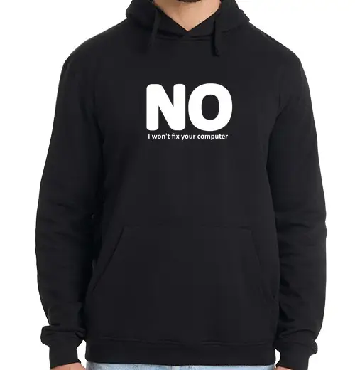 Felpa uomo con cappuccio no bianco