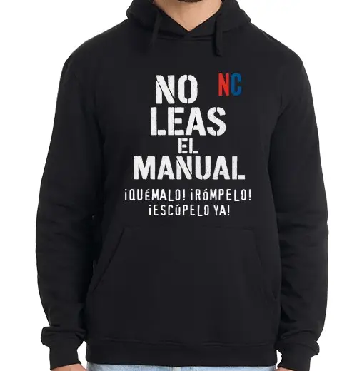 Felpa uomo con cappuccio non leggere il manuale - felpa unisex