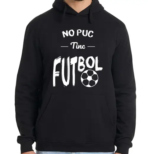 Felpa uomo con cappuccio Non posso avere il calcio - catalanono