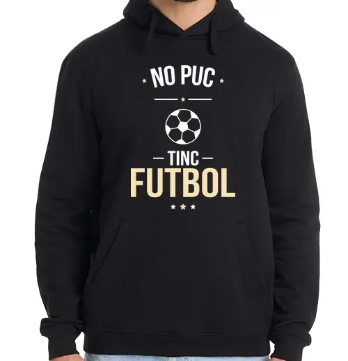 Felpa uomo con cappuccio non posso, ho calcio catalano
