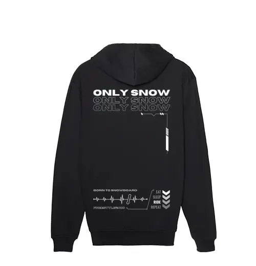 Felpa uomo con cappuccio only snow 1