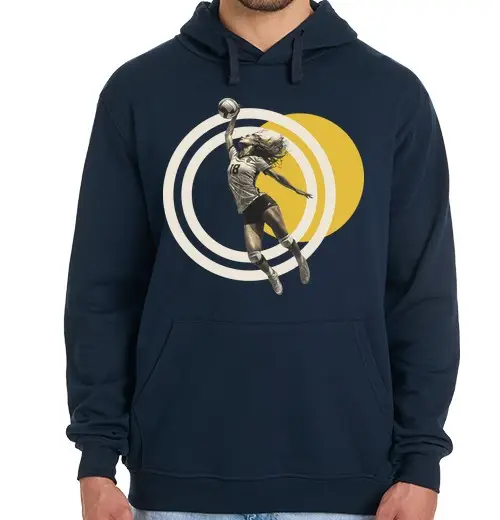 Tostadora Felpa uomo con cappuccio Pallavolo in cotone e poliestere