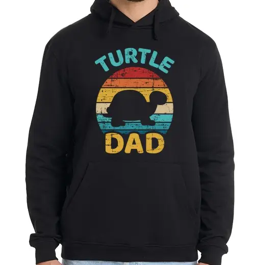 Felpa uomo con cappuccio papà tartaruga