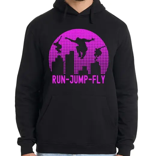 Felpa uomo con cappuccio Parkour Run Jump Fly Freerunning