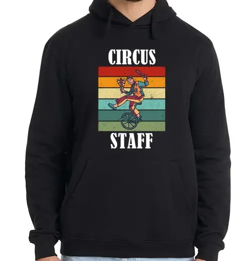 Felpa uomo con cappuccio personale del circo festa del circo ama
