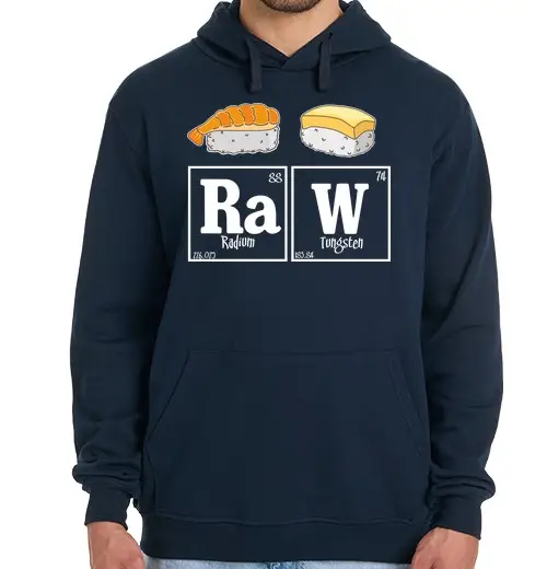 Felpa uomo con cappuccio ra-w (scuro)