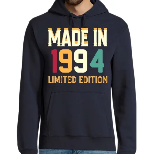 Felpa uomo con cappuccio realizzato nel 1994 in edizione limitat