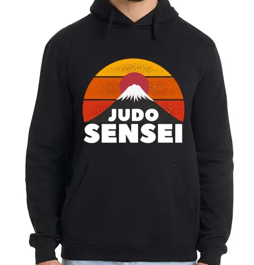 Felpa uomo con cappuccio regalo di judo