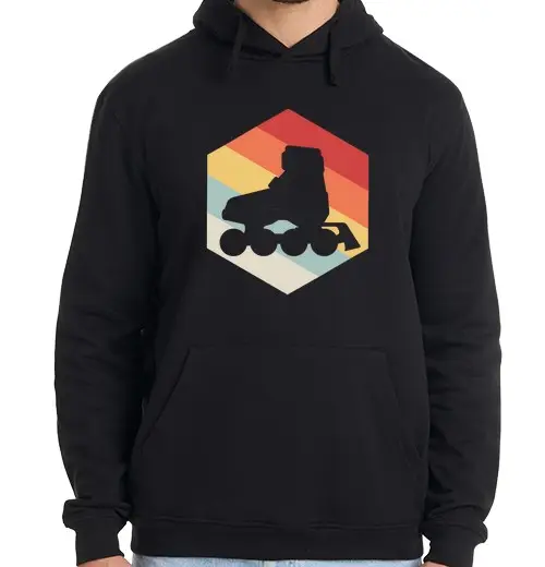 Felpa uomo con cappuccio regalo di pattinaggio in linea retrò co