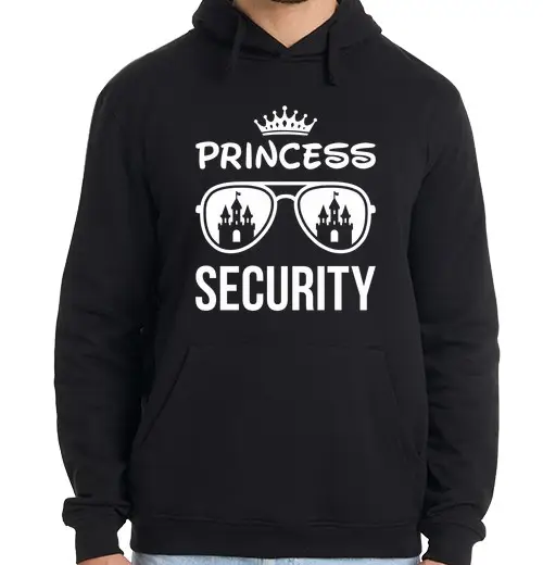 Felpa uomo con cappuccio sicurezza delle principesse