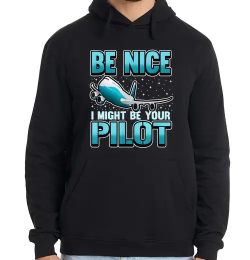 Felpa uomo con cappuccio sii gentile potrei essere il tuo pilota