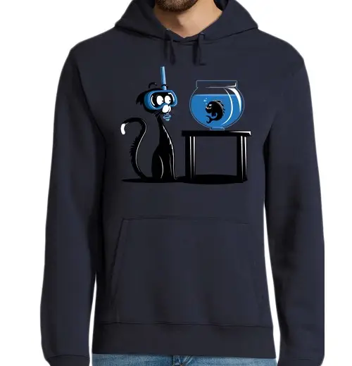 Felpa uomo con cappuccio sub end