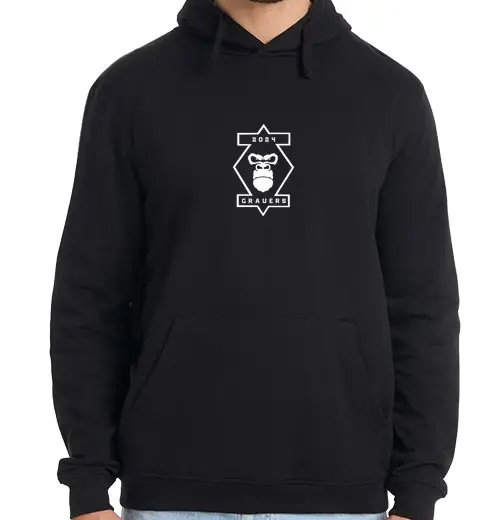 Tostadora Felpa con Cappuccio Uomo Nera