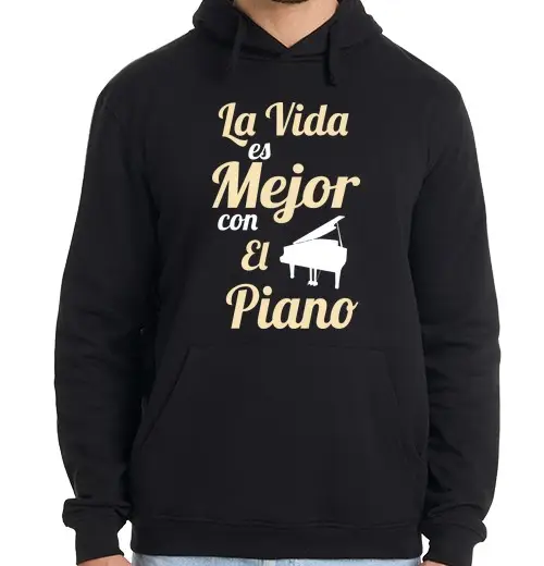 Felpa uomo con cappuccio vita è migliore con il pianoforte