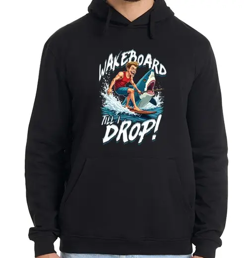 Felpa uomo con cappuccio wakeboard wakeboarder wakeboarder