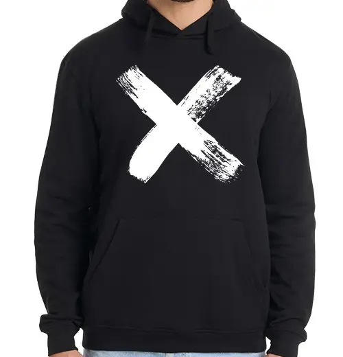Felpa uomo con cappuccio X
