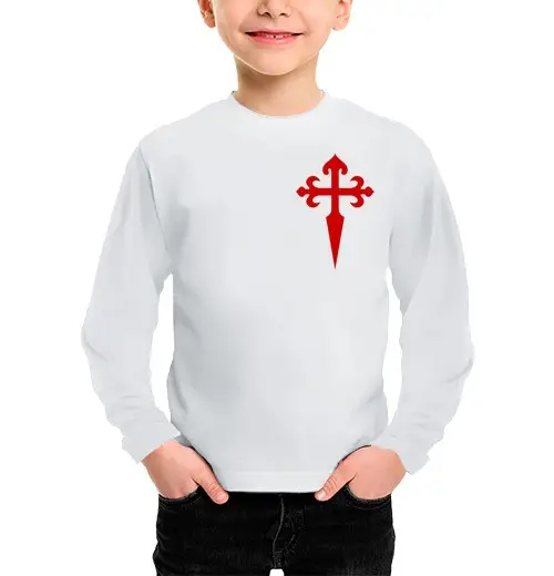 Maglietta bambino manica lunga cabelleritos - ordine santiago, maglietta bambino
