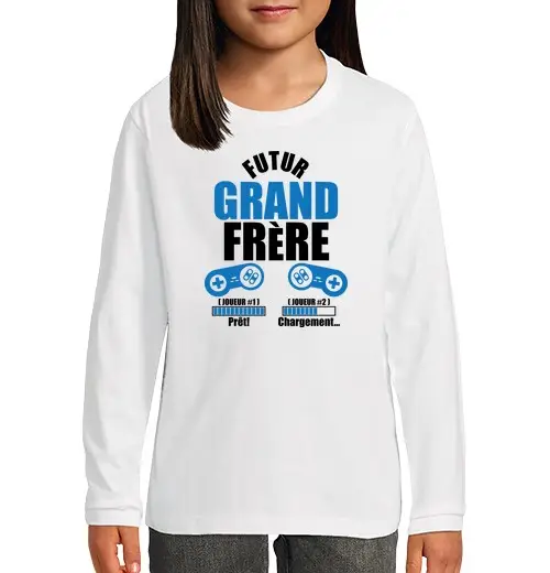 Tostadora Maglietta bambino manica lunga bianca in cotone