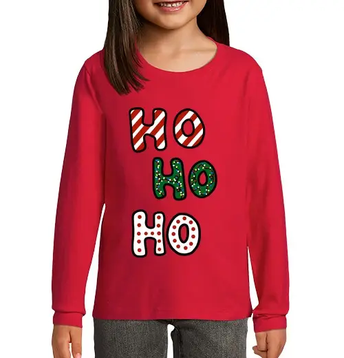 Maglietta bambino manica lunga natale ho ho ho