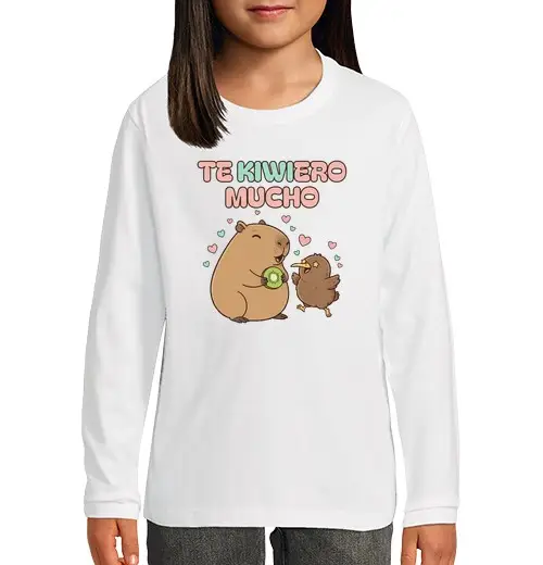 Maglietta bambino manica lunga ti voglio tanto kiwi ti kiwiamo