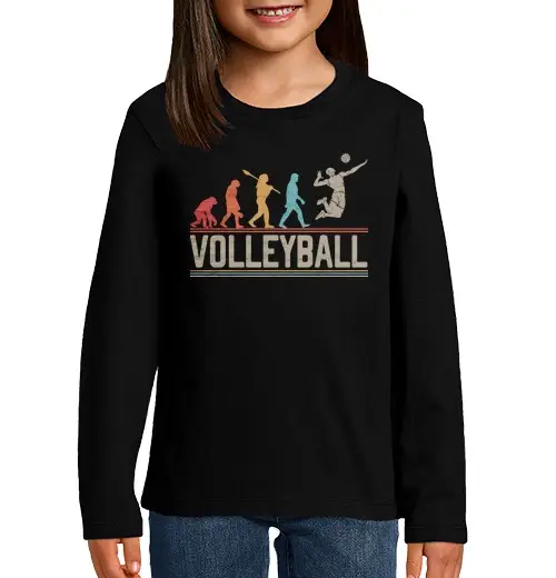 Maglietta bambino manica lunga Volleyball Evolution Pallavolo Voleibol