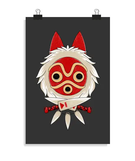 Poster verticale 2 3 - (20 x 30 cm) il principessa di una mononoke pro tect