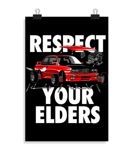 Poster verticale 2 3 - (20 x 30 cm) respect your anziani