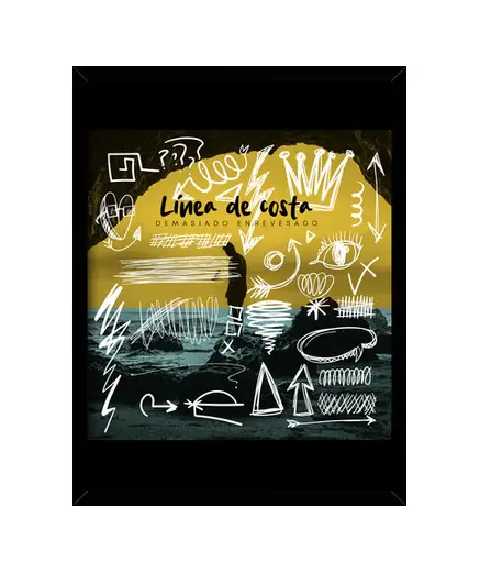 Quadro con cornice verticale dipinto linea - copertina troppo contorta