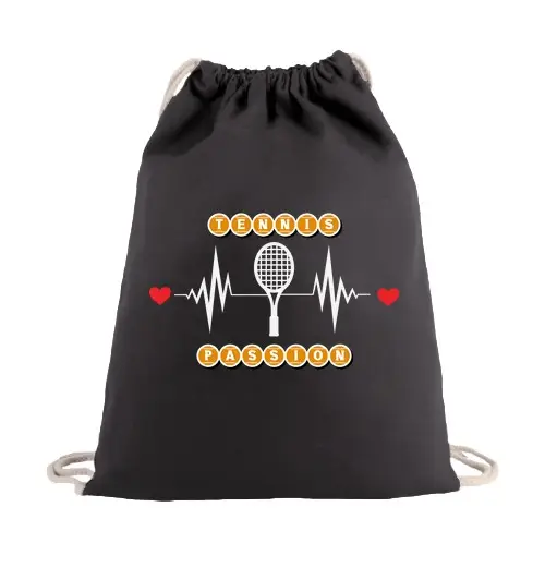 Sacca sportiva passione per il tennis - racchetta e cu