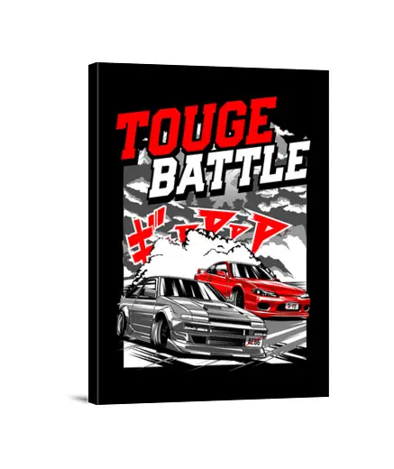 Stampa Su Tela Verticale 3 4 battle di touge