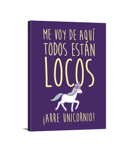 Stampa Su Tela Verticale 3 4 vado arre unicorno!