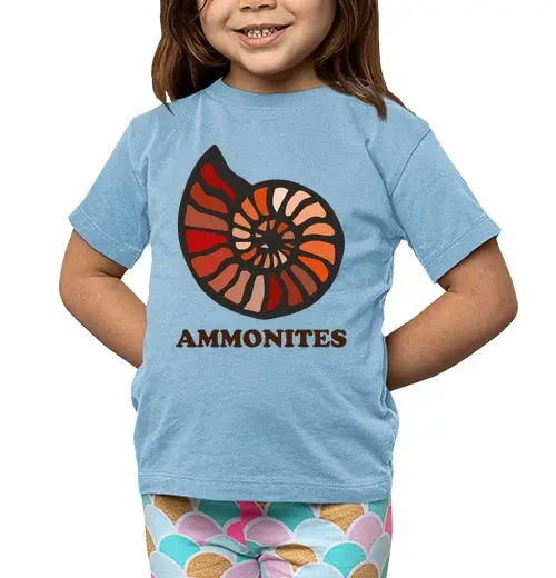 T-shirt bambino manica corta ammoniti