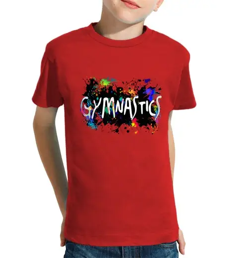 T-shirt bambino manica corta colore dell39inchiostro da ginnastica