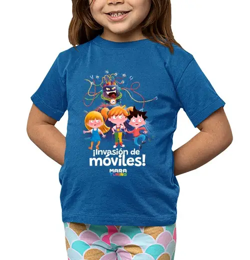 T-shirt bambino manica corta l39invasione smartphone è