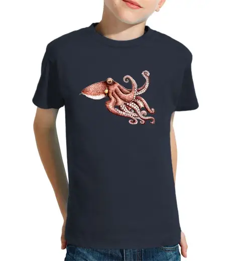 T-shirt bambino manica corta t-shirt polpo