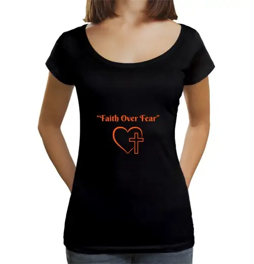 T-shirt da donna scollo amplio Loose Fit Disegno 4764878