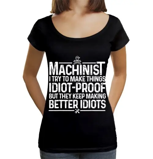 T-shirt da donna scollo amplio Loose Fit divertente meccanico per uomini papà macchina